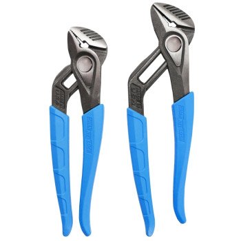 Channellock SpeedGrip Series GS-1X Tongue and Groove Plier Set, 2-Piece, HCS, Blue, Specifications: 2 in Jaw Capacity