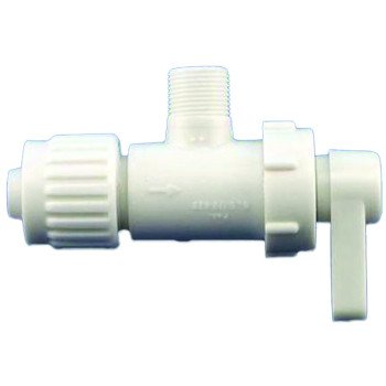 Flair-It 16893 Stop Valve, 1/2 x 3/8 in Connection, PEX x Compression, Plastic Body