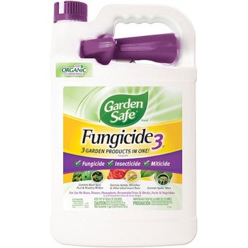 Garden Safe HG-93202 Fungicide, Liquid, Sour Garlic, Milky-White, 1 gal