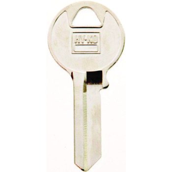 Hy-Ko 11010VR2 Key Blank, Brass, Nickel, For: Viro Cabinet, House Locks and Padlocks