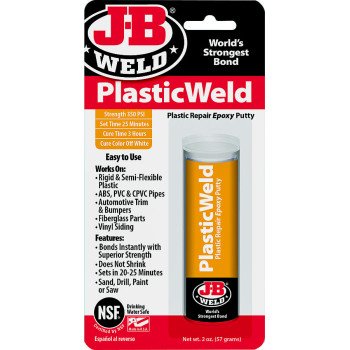 J-B Weld 8237 Epoxy Putty, Off-White, Solid, 2 oz, Tube