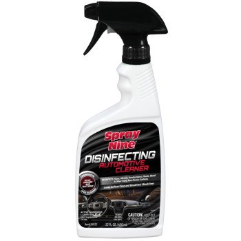 Spray Nine 26522 Disinfectant Automotive Cleaner, 22 oz Bottle, Liquid, Mild