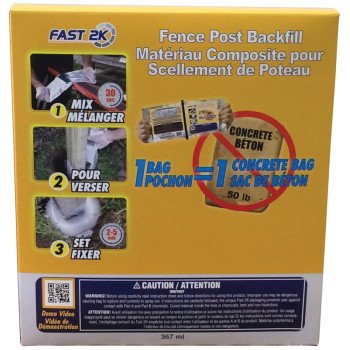 Chemque FAST 2K Series 254-9.4-F Fence Post Backfill, Dark Amber, Liquid, 367 mL Bag