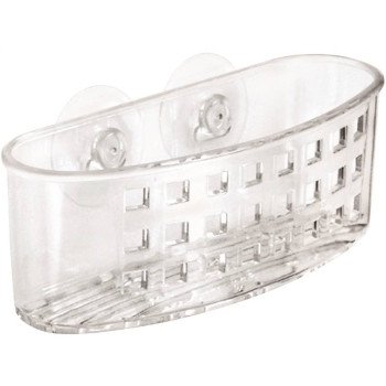 iDESIGN 38900 Sponge and Scrubber Holder, 2-1/2 in L, 6-1/2 in W, 2-1/2 in H, Plastic, Clear