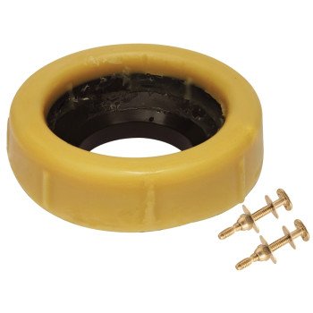 Keeney K836-3 Toilet Wax Gasket, Brass/Fiber, Honey Yellow, For: 3 in or 4 in Waste Lines