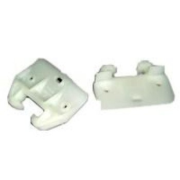 US Hardware WP-8813C Drawer Guide, For: 1-1/8 in Track, Plastic, White