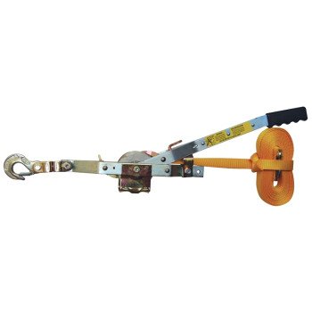 Maasdam WS-25 Strap Puller, 1 ton Lifting, 1 in Dia Rope/Cable, 25 ft L Rope/Cable, 10 ft Lift