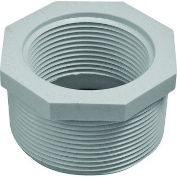 Genova 300 Series 34321 Reducing Bushing, 2 x 1-1/2 in, MIP x FIP, White, SCH 40 Schedule