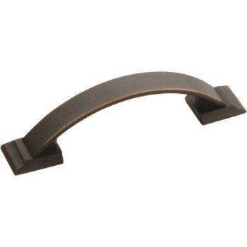 Amerock BP29349ORB Drawer Pull, 4-3/8 in L Handle, 1-1/8 in Projection, Zinc, Oil-Rubbed Bronze