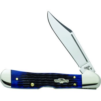 Case 02864 Folding Pocket Knife, 2.72 in L Blade, Tru-Sharp Surgical Stainless Steel Blade, 1-Blade, Blue Handle