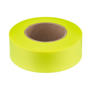 Empire 77-004 Flagging Tape, 200 ft L, 1 in W, Yellow, Plastic