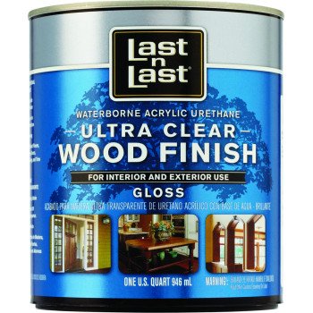 Last n Last 13004 Ultra Clear Wood Finish, Gloss, Liquid, Ultra Clear, 1 qt, Can