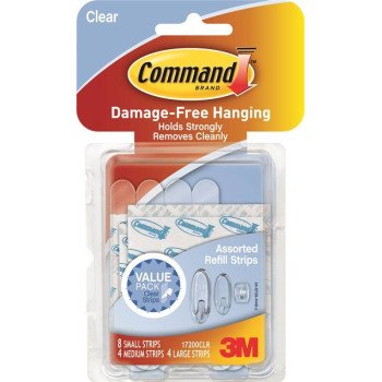 Command 17200CLR Refill Strip, Clear