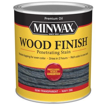 Minwax Wood Finish 701084444 Wood Stain, Phantom Navy, Liquid, 1 qt