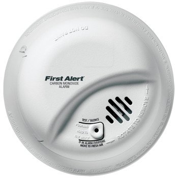 First Alert CO5120BN Carbon Monoxide Alarm, 10 ft, 85 dB, Alarm: Audible, Electrochemical Sensor, Ceiling/Wall