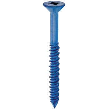 COBRA ANCHORS 624T Screw, 3/16 in Thread, 3-1/4 in L, Flat Head, Phillips, Robertson Drive, Steel, Fluorocarbon-Coated