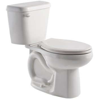 American Standard Marina 702AA157.020 Toilet, Elongated Bowl, 1.28 gpf Flush, 12 in Rough-In, 16-1/2 in H Rim, Porcelain