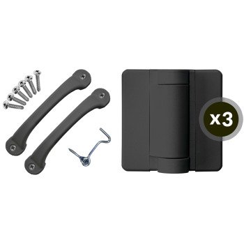 Screen Tight SDHBK Hardware Kit, Poly, Black, For: Wood Screen Doors