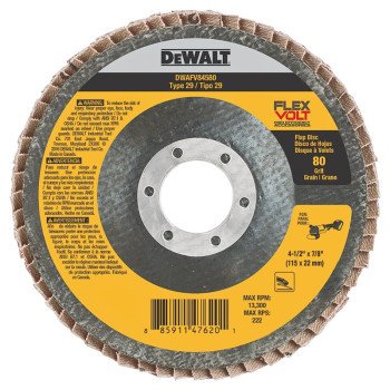 DWAFV84580 FLAP DISC 4.5IN 80G