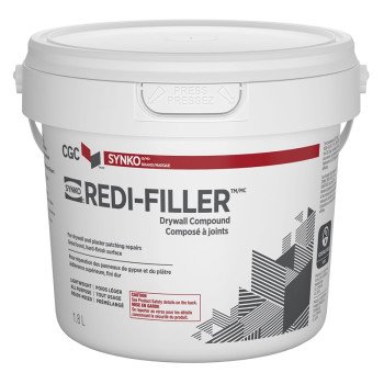 Synko Redi-Filler 330012 Drywall Compound, Paste, Off White, 1.8 L