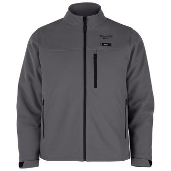 Milwaukee M12, Heated TOUGHSHELL 202G-21M Jacket Kit, M, Men's, Fits to Chest Size: 40 to 42 in, Polyester, Gray