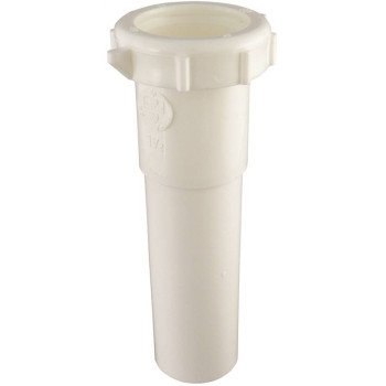 Plumb Pak PP20552 Pipe Extension Tube, 1-1/2 in, 6 in L, Slip-Joint, PVC, White