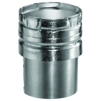 AmeriVent 4EDC Draft Hood Connector, 6.6 in OAL, Aluminum/Galvanized Steel