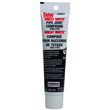 Oatey Great White 48007 Pipe Joint Compound, 29 mL, Paste, White