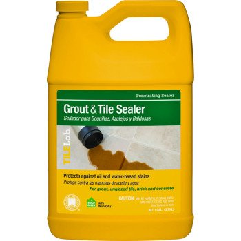 CUSTOM TileLab TLPSRA1-2 Grout and Tile Sealer, Liquid, Clear, 1 gal, Bottle