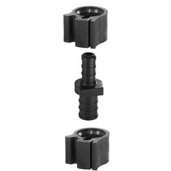 Flair-It PEXLOCK 30853 Reducing Coupling, 1/2 x 3/8 in, Black, 100 psi Pressure