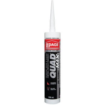 LePage Quad 1869908 Door and Siding Sealant, Blue, 24 to 72 hr Curing, 0 to 140 deg F, 280 mL Cartridge