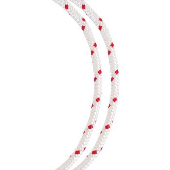 Baron 52804 Rope, 1/4 in Dia, 50 ft L, #8, 120 lb Working Load, Polyester, Red/White