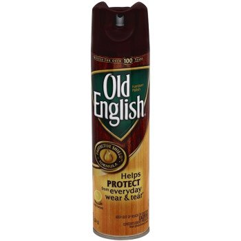 OLD ENGLISH 74035 Furniture Polish, 12.5 oz Aerosol Can, Brown, Liquid, Lemon