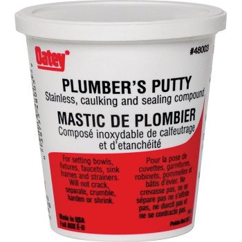 Oatey 48003 Plumbers Putty, Solid, Off-White, 414 mL Plastic Container