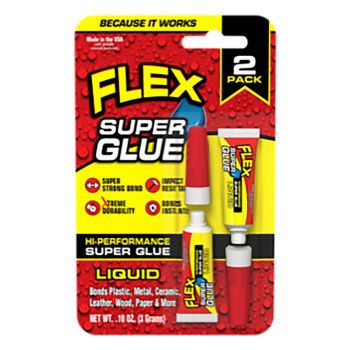 Flex Seal SGLIQ2X3 High Performance Super Glue, Liquid, Clear, 6 g Tube