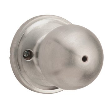 Weiser Huntington Series 9GA3310-021 Privacy Door Knob, 2-1/8 in Dia Knob, Satin Chrome