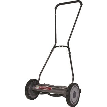 Great States 815-18 Reel Lawn Mower, 18 in W Cutting, 5-Blade, Smooth Blade, Foam-Grip Handle