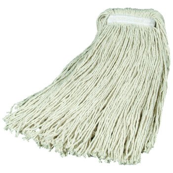 Rubbermaid 1784744 Wet Mop Head, 16 oz Capacity, 2-1/2 cm Headband, Cotton, White