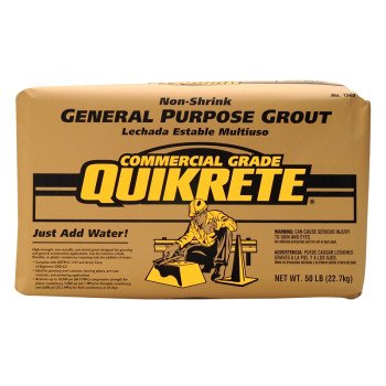 Quikrete FastSet Series 158524 Grout, Gray, Granular Solid, 20 lb Pail