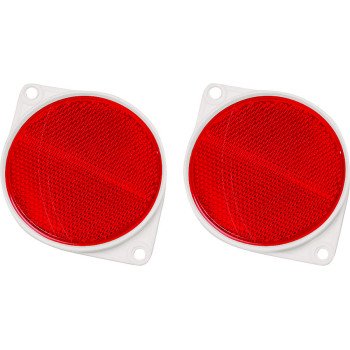 Hy-Ko CDRF-3R Carded Reflector, 9.63 in L Post, Red Reflector