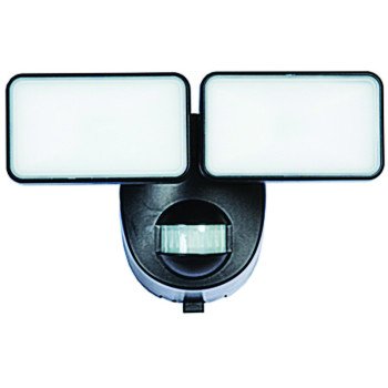 Heath Zenith HZ-7161-BK Motion Activated Security Light, 120 V, 2-Lamp, LED Lamp, 400 Lumens, 5000 K Color Temp