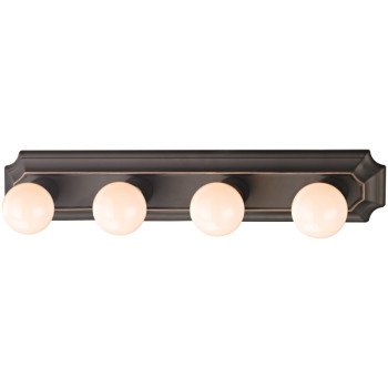 Boston Harbor 045234-VB Vanity Bar Fixture, 100 W, 4-Lamp, G Lamp, Steel Fixture, Venetian Bronze Fixture