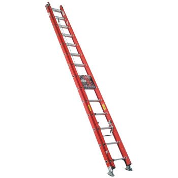 Werner D6232-2 Extension Ladder, 31 ft H Reach, 300 lb, Fiberglass