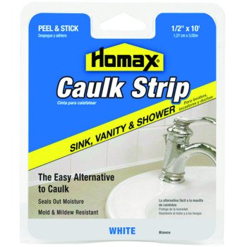 Homax 34038 Caulking Strip, White, 120 deg F