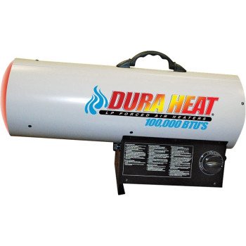 Dura Heat GFA125A Forced Air Heater, 100 lb Fuel Tank, Liquid Propane, 70000/85000/125000 Btu, 99 % Efficiency