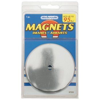 Magnet Source 07223 Round Base Magnet, Ceramic, 1.2 in ID x 3.2 in OD Dia, 0.44 in H