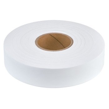 Empire 77-066 Flagging Tape, 600 ft L, 1 in W, White, Plastic