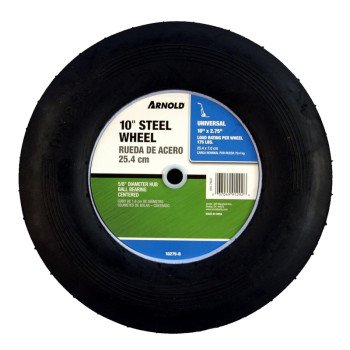 Arnold 10275-B Tread Wheel, Semi-Pneumatic, Steel, For: Lawn Mowers