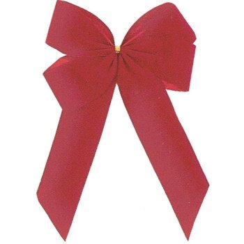 Holidaytrims 7970 Outdoor Bow, 1 in H, Velvet, Red