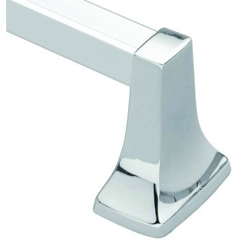 Moen 2224 Towel Bar, 24 in L Rod, Aluminum, Chrome, Surface Mounting